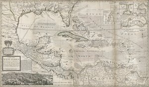 Map of the Caribbean, 1715